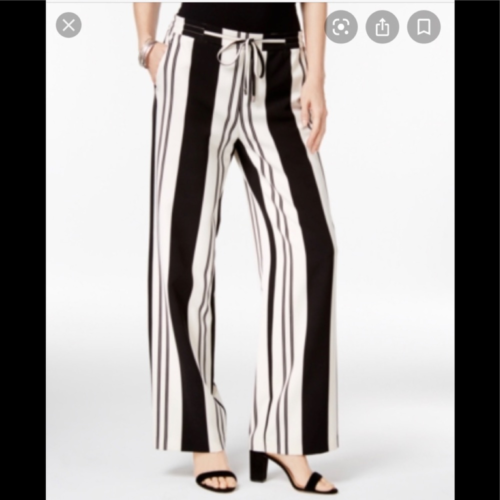 INC light cream and black pant